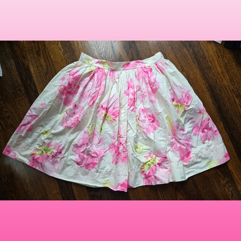 Spring Bloomcore Cottagecore Brunch Liz‎ Claiborne Cotton Skirt Size 14